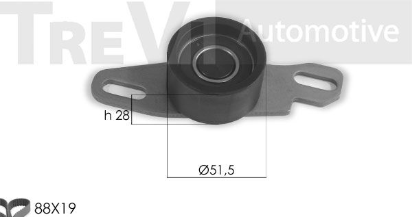 TREVI AUTOMOTIVE Hammasrihma komplekt KD1435